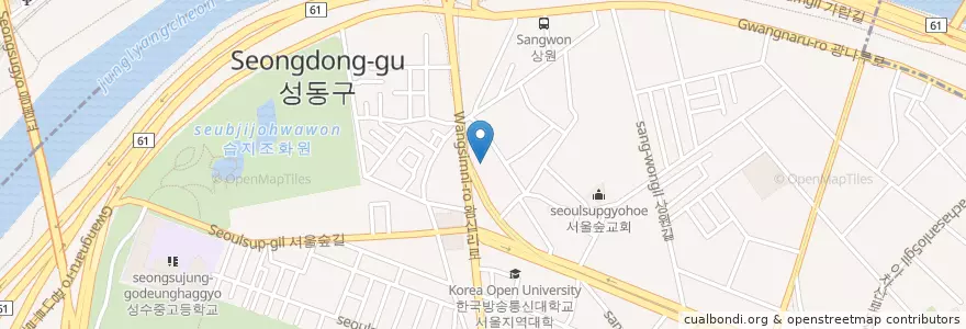 Mapa de ubicacion de 덕마주유소 en كوريا الجنوبية, سول, 성동구, 성수1가1동.