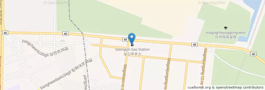 Mapa de ubicacion de GS칼텍스 복지마곡충전소 en Республика Корея, Сеул, 강서구, 가양1동.