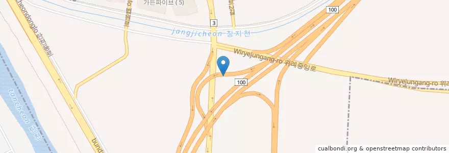 Mapa de ubicacion de 일웅주유소 en 大韓民国, ソウル, 松坡区.