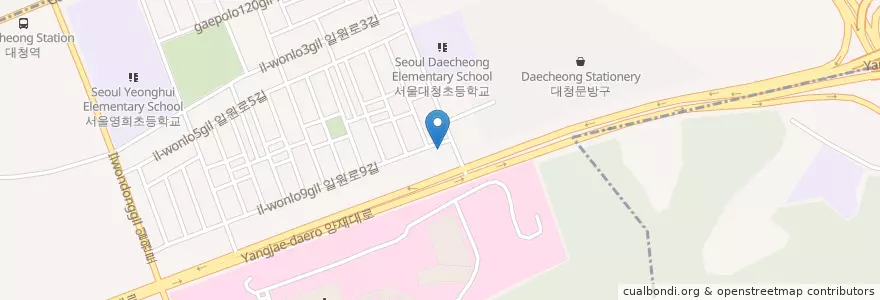 Mapa de ubicacion de 일원주유소 en 대한민국, 서울, 강남구, 일원1동.