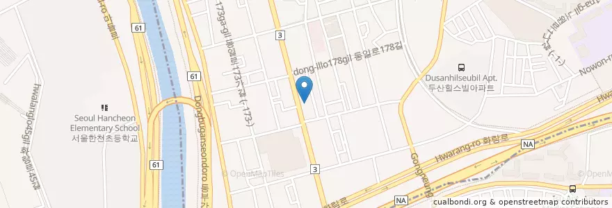 Mapa de ubicacion de 노원주유소 en كوريا الجنوبية, سول, 노원구, 공릉1동.