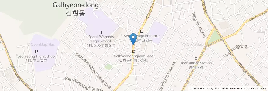 Mapa de ubicacion de 일성주유소 en 대한민국, 서울, 은평구, 갈현2동.