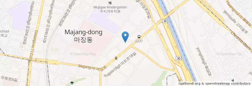 Mapa de ubicacion de 신원주유소 en Korea Selatan, 서울, 성동구, 마장동.