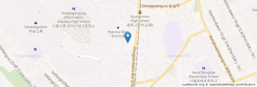 Mapa de ubicacion de 남성주유소 en Coreia Do Sul, Seul, 사당2동.