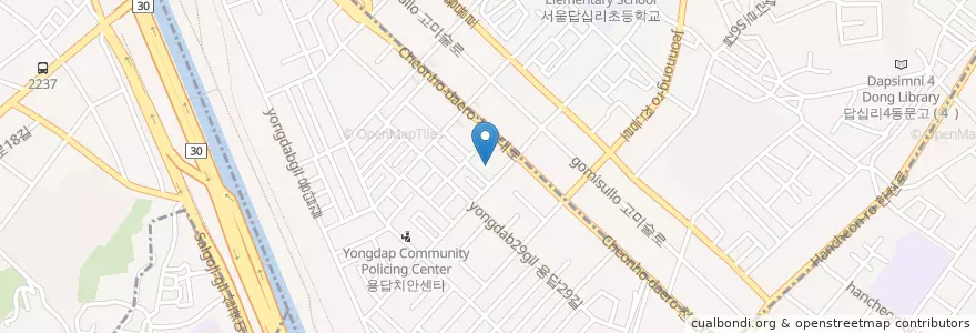 Mapa de ubicacion de 오림주유소 en کره جنوبی, سئول, 성동구, 용답동.