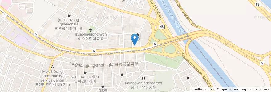 Mapa de ubicacion de 양화교주유소 en Corea Del Sud, Seul.
