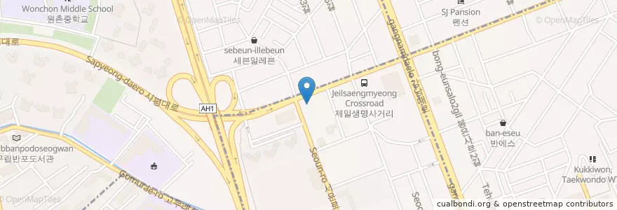 Mapa de ubicacion de 사평로주유소 en Corea Del Sur, Seúl, 서초구, 서초4동.