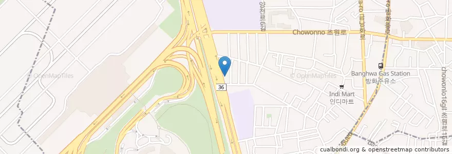 Mapa de ubicacion de 에어포트주유소 en Corea Del Sud, Seul, 강서구, 방화3동, 공항동.