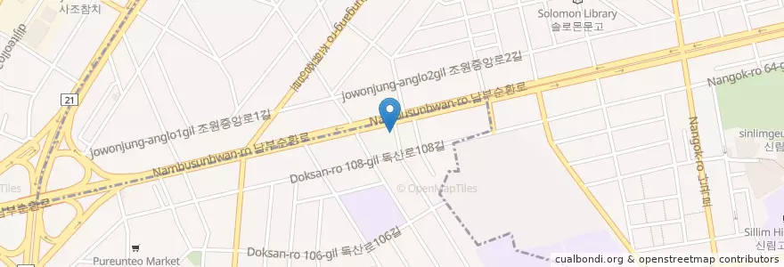 Mapa de ubicacion de 금천제일주유소 en كوريا الجنوبية, سول, 금천구.