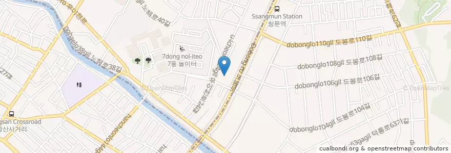 Mapa de ubicacion de 삼미북부주유소 en Coreia Do Sul, Seul, 도봉구, 쌍문3동.