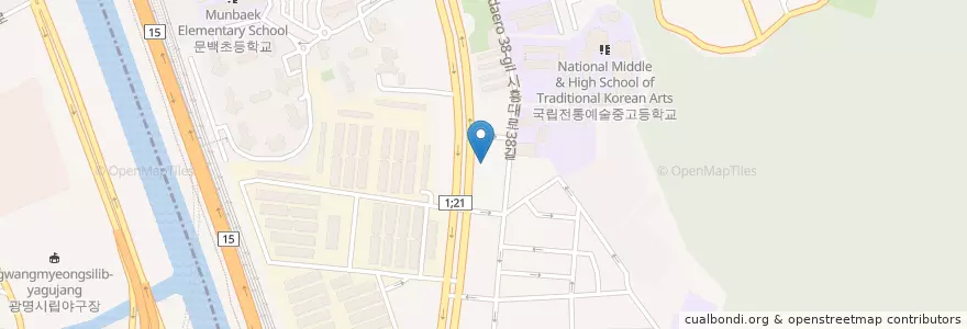 Mapa de ubicacion de GS칼텍스일신주유소 en 대한민국, 서울, 금천구, 시흥3동.