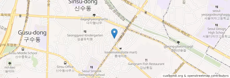 Mapa de ubicacion de Manseongsangsadaeheung Gas Station en South Korea, Seoul, Mapo-Gu.