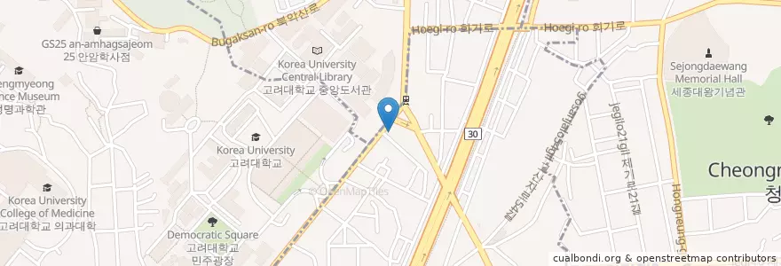 Mapa de ubicacion de SK풍한주유소 en Corea Del Sur, Seúl, 동대문구, 제기동.