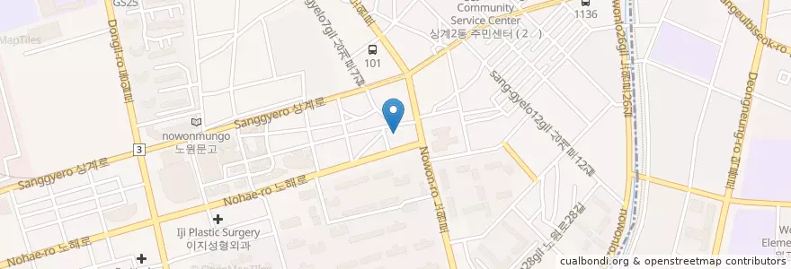 Mapa de ubicacion de 양지진흥개발직영상계주유소 en 韩国/南韓, 首尔, 蘆原區, 상계2동.