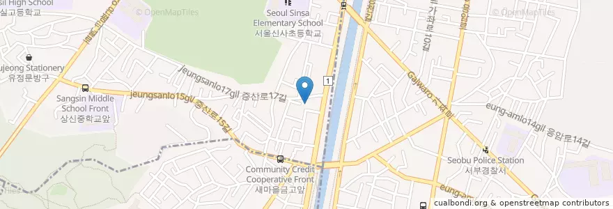 Mapa de ubicacion de 삼성주유소 en Coreia Do Sul, Seul, 은평구, 신사2동, 신사2동.