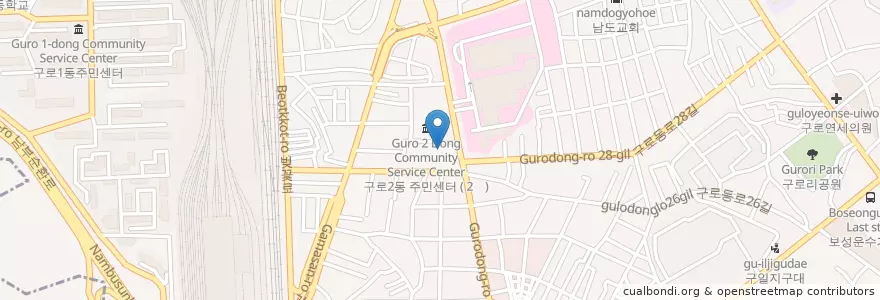 Mapa de ubicacion de 구로주유소 en Corea Del Sur, Seúl, 구로구, 구로2동.