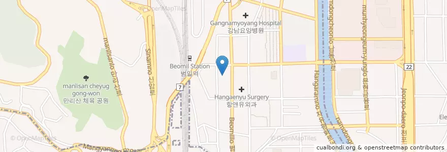 Mapa de ubicacion de 성호주유소 en 大韓民国, 釜山, 凡川洞.