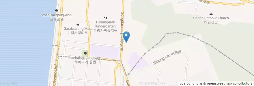 Mapa de ubicacion de Namseong Gas Station en South Korea, Busan, Saha-Gu.