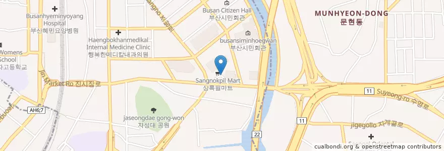 Mapa de ubicacion de 형제주유소 en 대한민국, 부산, 범일동.