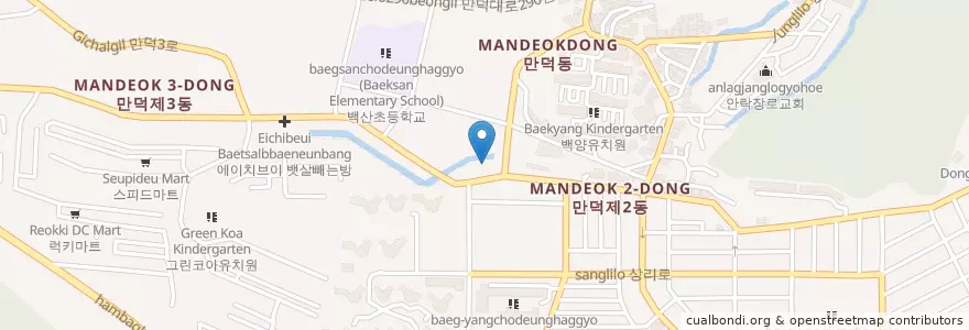 Mapa de ubicacion de Singwang Gas Station en South Korea, Busan, Buk-Gu, Mandeok-Dong.