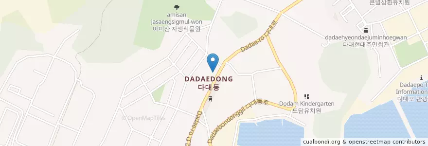Mapa de ubicacion de 은마주유소 en كوريا الجنوبية, بسان, 사하구, 다대동.