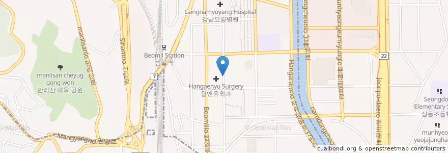 Mapa de ubicacion de 항도주유소 en 대한민국, 부산, 범천동.