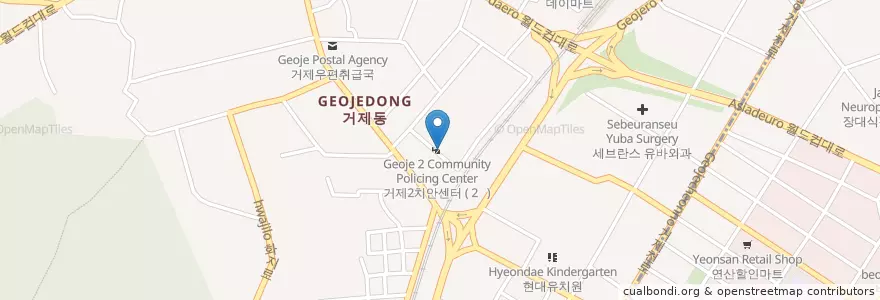 Mapa de ubicacion de 여고주유소 en 大韓民国, 釜山, 蓮堤区, 巨堤洞.