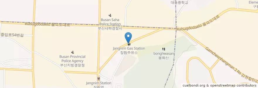 Mapa de ubicacion de 장림주유소 en Республика Корея, Пусан, 사하구, 장림동.
