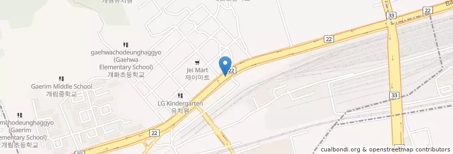 Mapa de ubicacion de 백양주유소 en 大韓民国, 釜山, 釜山鎮区, 開琴洞.