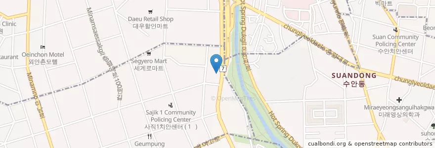 Mapa de ubicacion de 동부주유소 en Coreia Do Sul, Busan, 동래구.