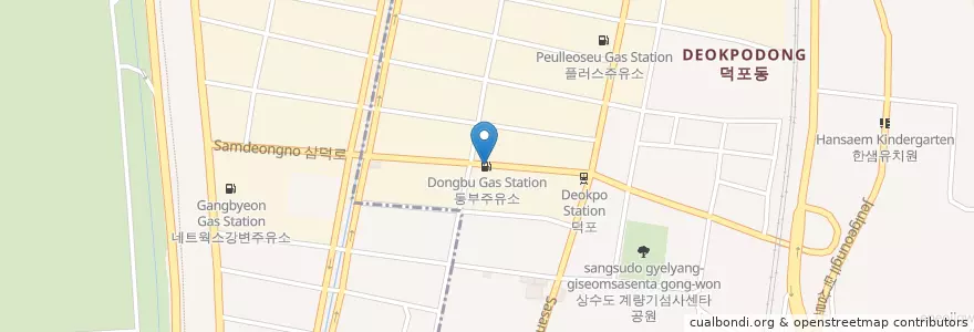 Mapa de ubicacion de 동부주유소 en Korea Selatan, 부산, 사상구, 덕포동.