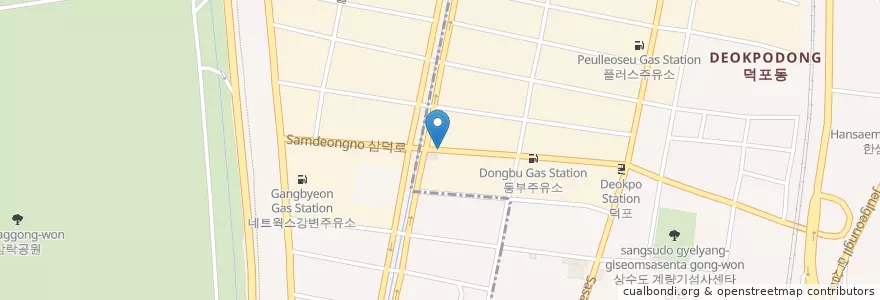 Mapa de ubicacion de 제일주유소 en 韩国/南韓, 釜山, 沙上區, 삼락동.