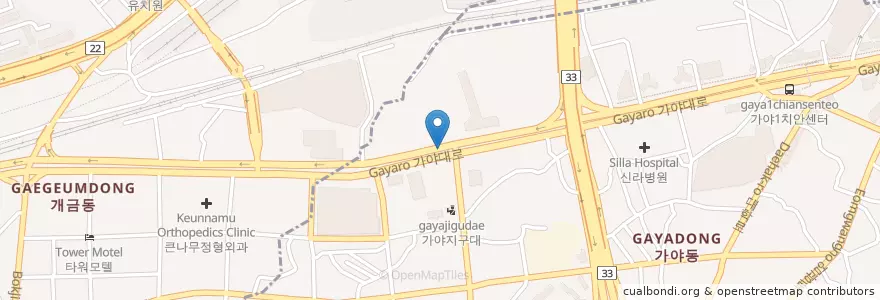 Mapa de ubicacion de Daemyeong Gas Station en South Korea, Busan, Busanjin-Gu, Gaya-Dong.