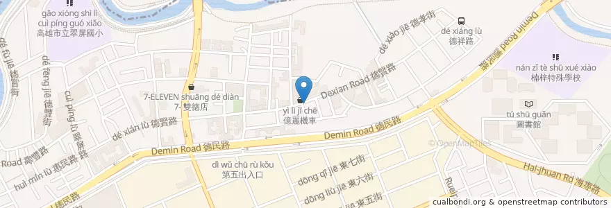 Mapa de ubicacion de 楊宗憲診所 en Tayvan, Kaohsiung, 楠梓區.