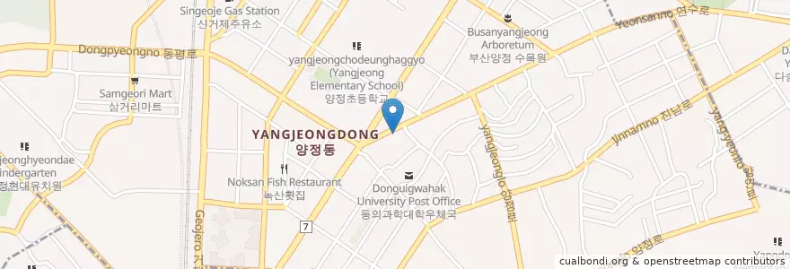 Mapa de ubicacion de Rotari Gas Station en South Korea, Busan, Yeonje-Gu, Yangjeong-Dong.