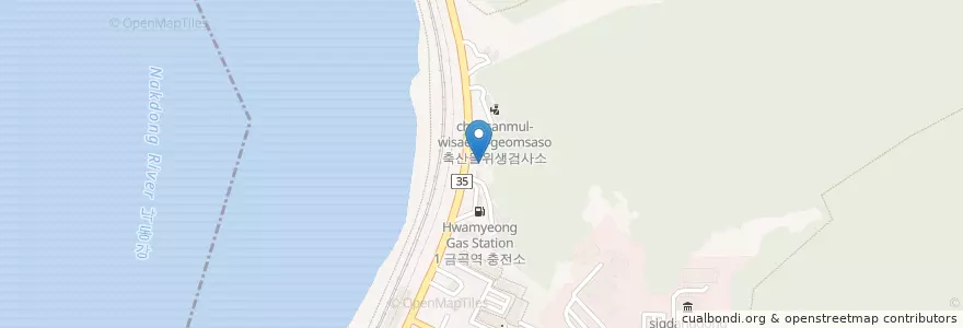 Mapa de ubicacion de 현대오일뱅크 en 韩国/南韓, 釜山, 北區, 금곡동.