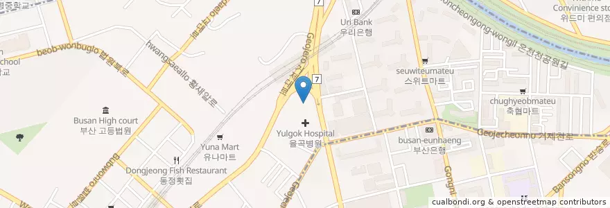 Mapa de ubicacion de 연산셀프주유소 en South Korea, Busan, Dongnae-Gu, Geoje-Dong.