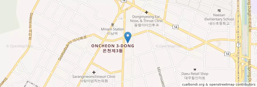 Mapa de ubicacion de 고속급유주유소 en 대한민국, 부산, 동래구, 온천동.