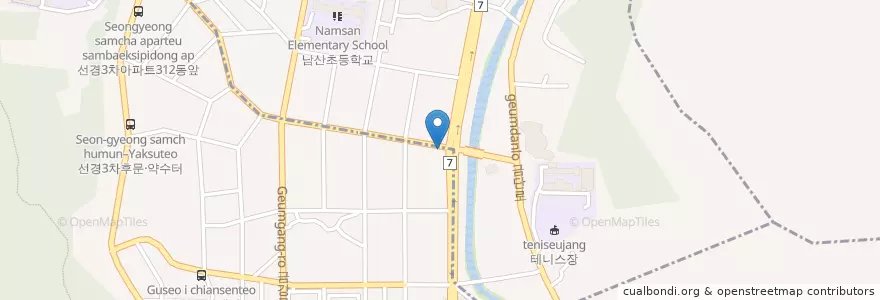Mapa de ubicacion de 남산훼미리주유소 en Coreia Do Sul, Busan, 금정구, 구서동, 남산동.