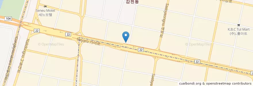 Mapa de ubicacion de SK네트웍스건영주유소 en Südkorea, Busan, Sasang-Gu.