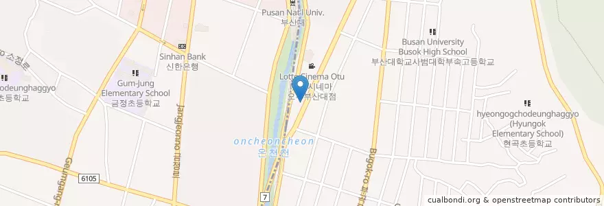 Mapa de ubicacion de 현대오일뱅크부곡부산주유소 en Corée Du Sud, Busan, 금정구, 부곡동.