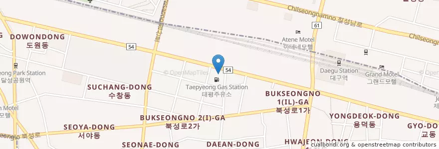 Mapa de ubicacion de 태평주유소 en Республика Корея, Тэгу, 성내동.