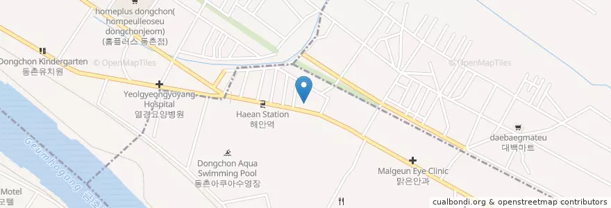 Mapa de ubicacion de 동신주유소 en Güney Kore, Daegu, 동구, 방촌동.