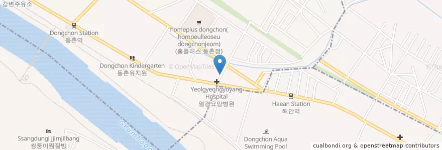Mapa de ubicacion de 두산주유소 en Corea Del Sud, Daegu, 동구.
