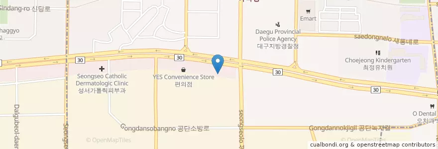 Mapa de ubicacion de 성서주유소 en Korea Selatan, Daegu, 달서구, 이곡동.
