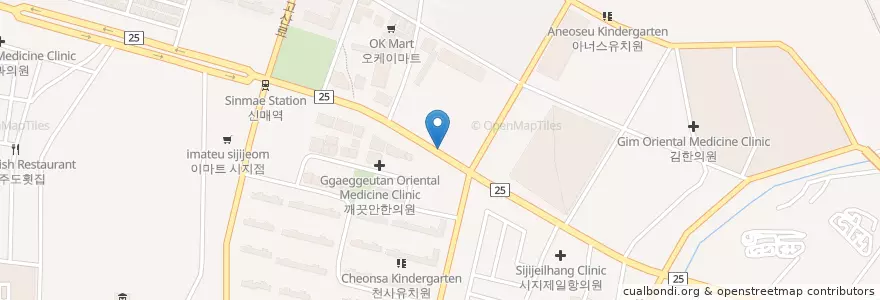 Mapa de ubicacion de 대경주유소 en Corea Del Sur, Daegu, 수성구, 고산동.