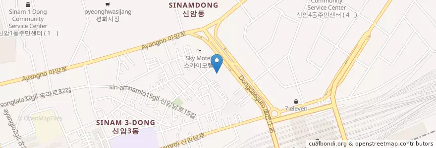 Mapa de ubicacion de Uri Gas Station en South Korea, Daegu, Dong-Gu, Sinamdong.
