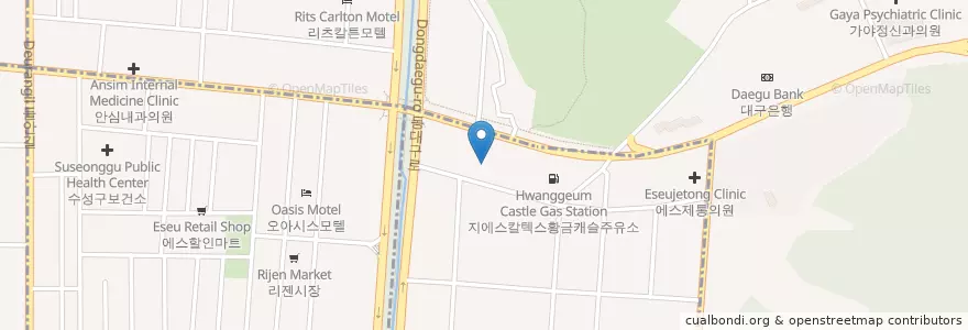 Mapa de ubicacion de Hanil Gas Station en South Korea, Daegu, Suseong-Gu, Jisan-Dong.