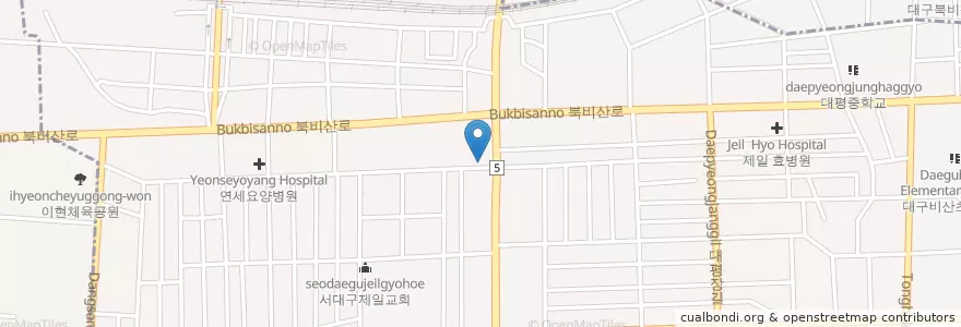 Mapa de ubicacion de 평리주유소 en Südkorea, Daegu, Seo-Gu, Pyeongni-Dong.