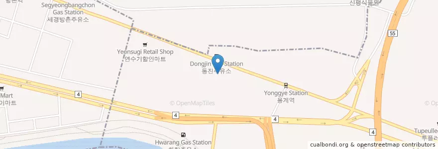 Mapa de ubicacion de 황금주유소 en Республика Корея, Тэгу, 동구.